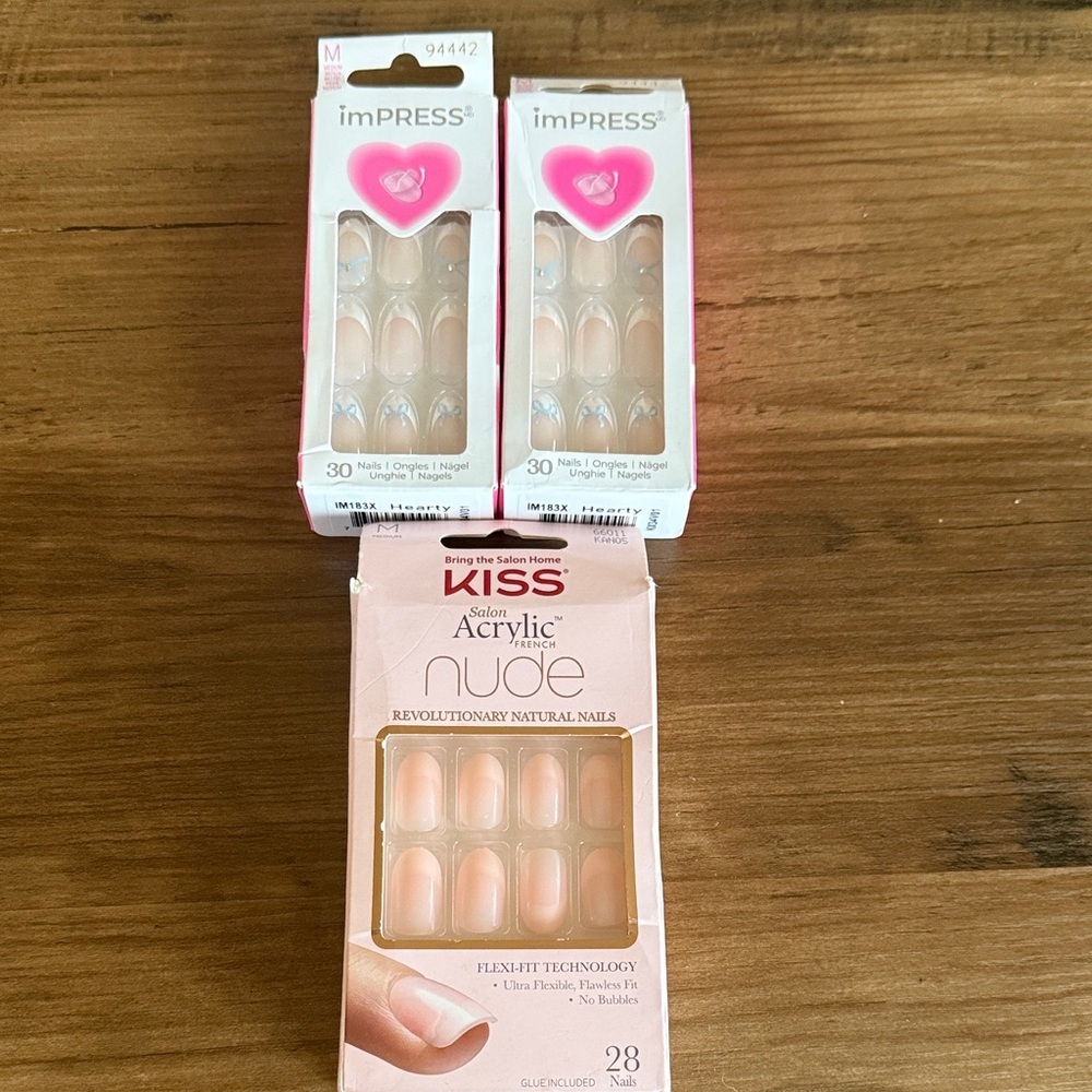 Kiss Nude Acrylic Nails with Flexi-Fit Technology-Size Medium